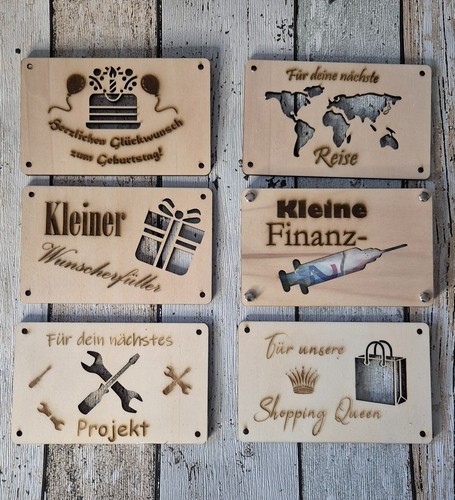Geldkarte holz geschenkkarte - geldkarte,