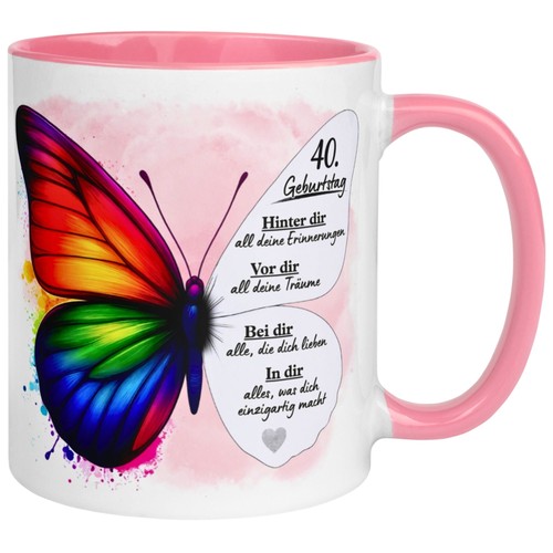 Tasse geburtstag frau - 40.,