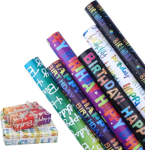 Geburtstag geschenkpapier 6st - geburtstag,