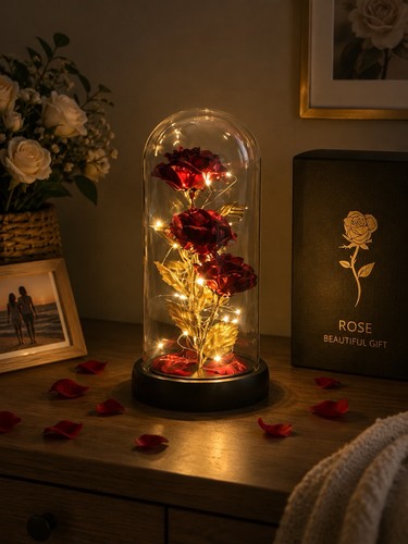 Ewige rose unter glas - rose,