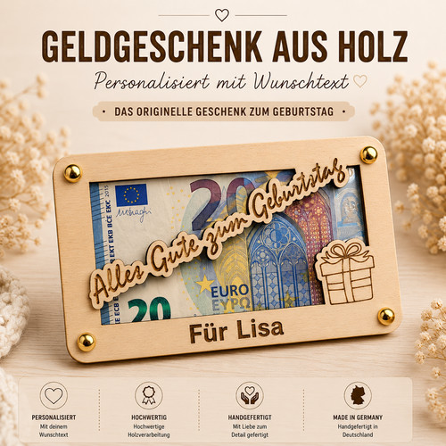 Geldgeschenk geburtstag holz - geldgeschenk,