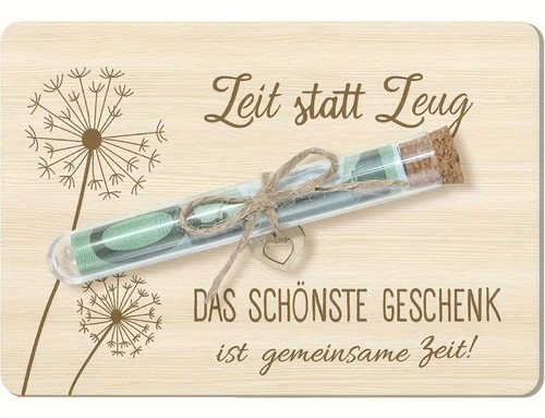 Holz geldgeschenkkarte zeit - geldgeschenkkarte, *zeit