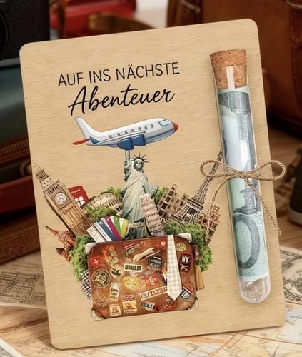 Holz geldgeschenkkarte auf - holz, *auf