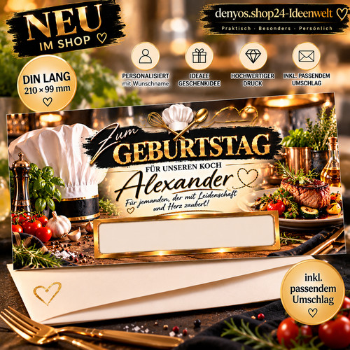 Koch geldgeschenk geburtstag - koch,
