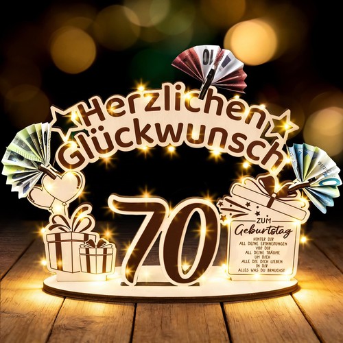 Geburtstag holz - 70,