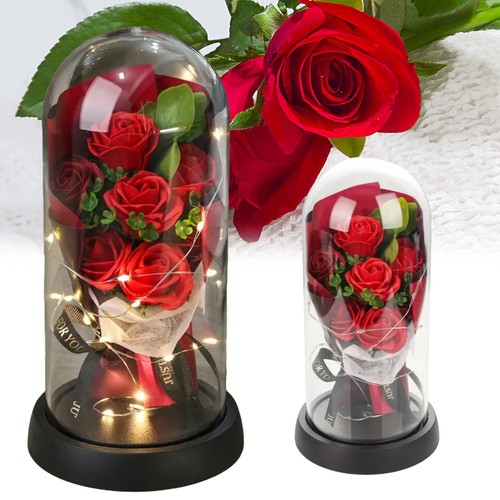 Led ewige rose glas - rose, im