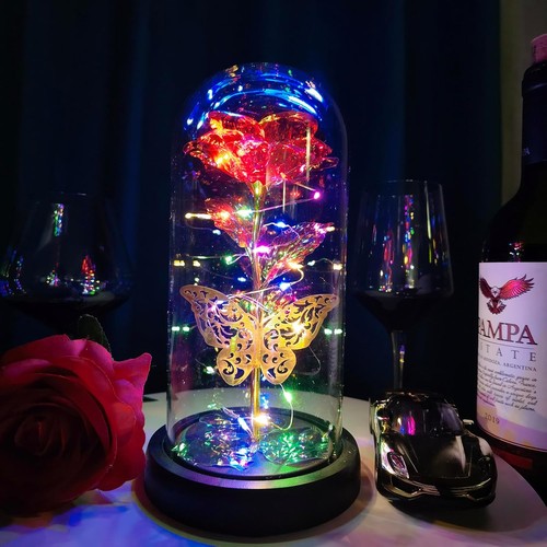 Ewige rose glas mit - rose,